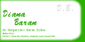 diana baran business card
